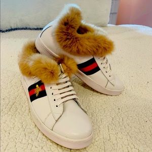 Furry Faux Gucci sneakers